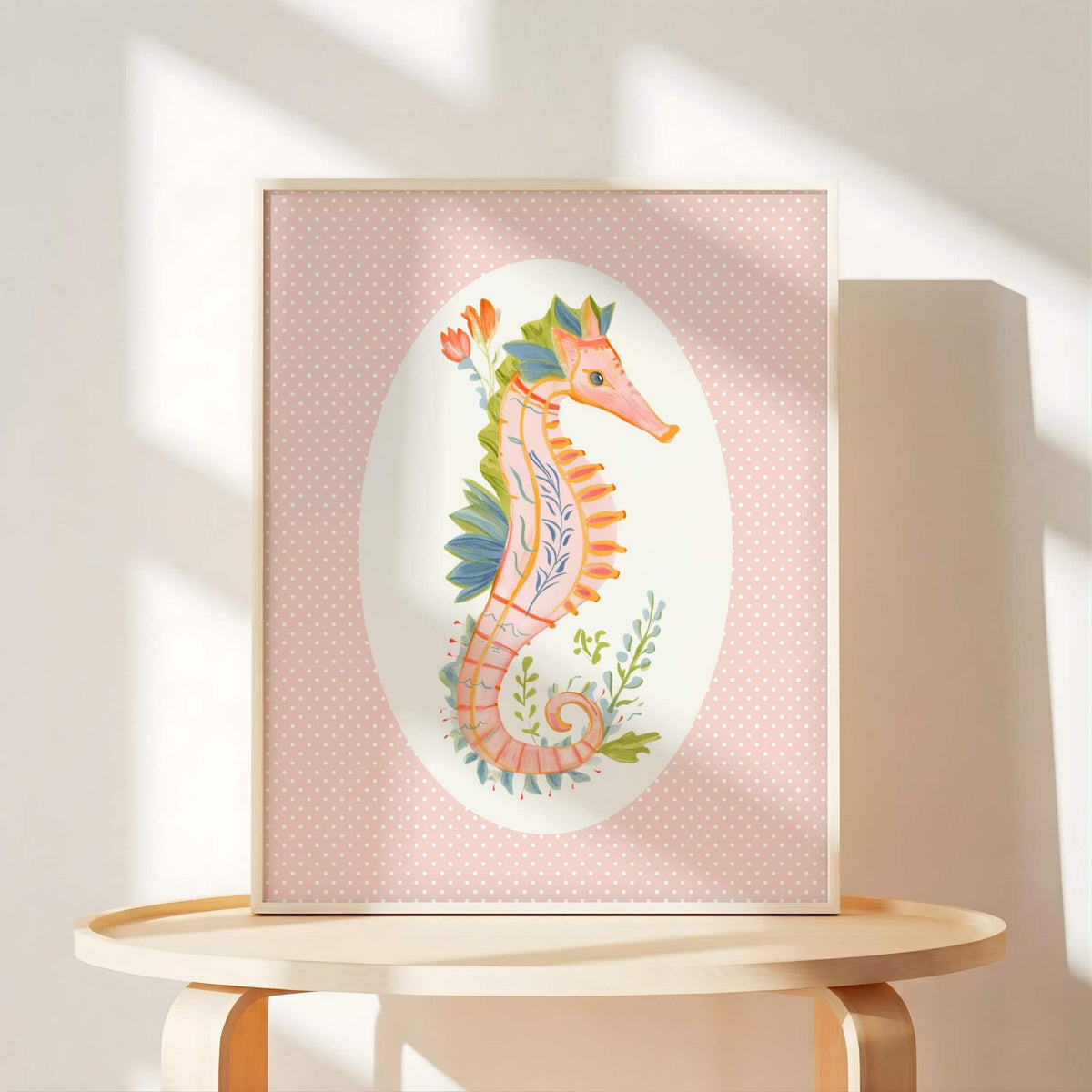 Pink Coastal Nursery Prints, Set of 6 (Digital Download)