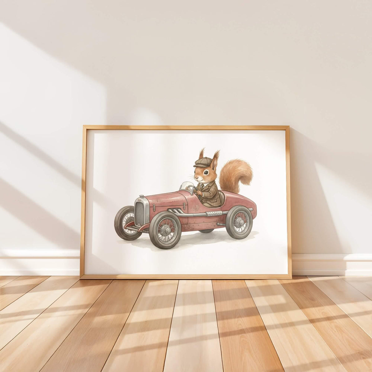 Woodland Animal Car Nursery Prints, Set of 6 (Digital Download)