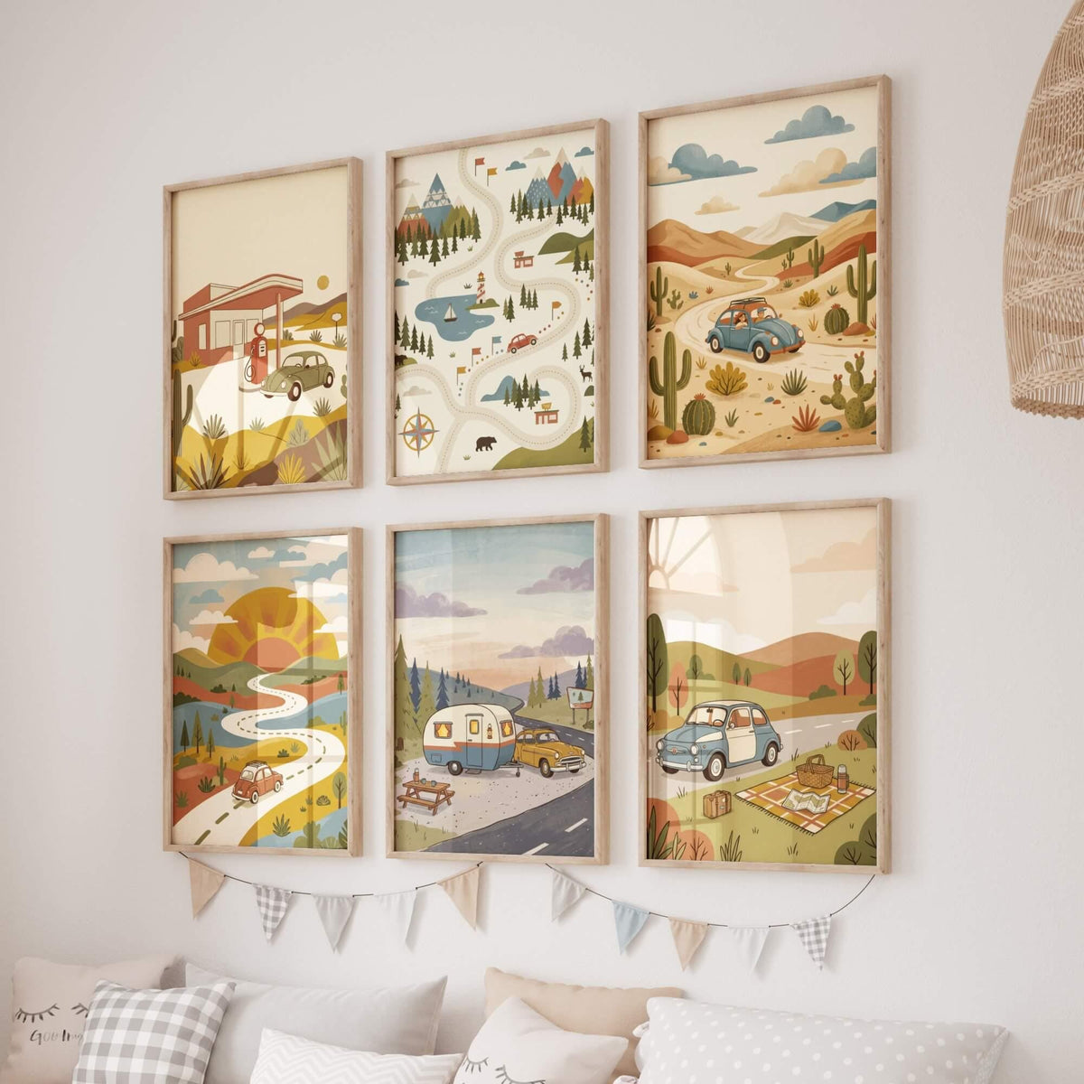 Vintage Road Trip Nursery Print Set (Digital Download)
