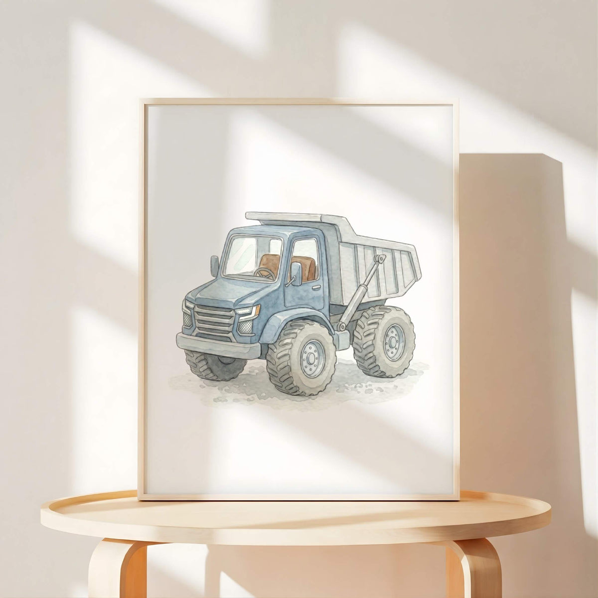 Soft Watercolor Construction Nursery Prints, Set of 6 (Digital Download)