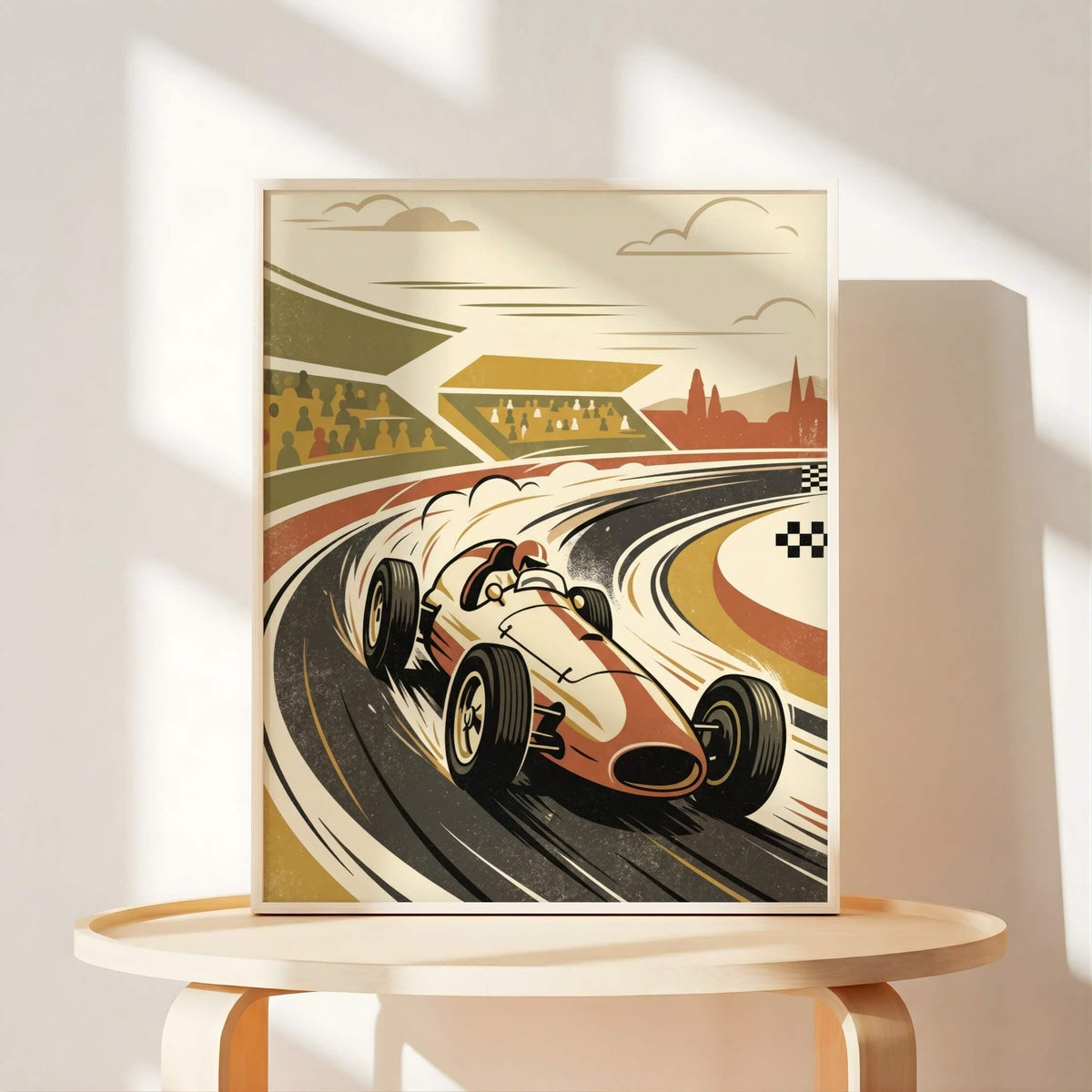 Retro Race Car Nursery Prints, Set of 6 (Digital Download)