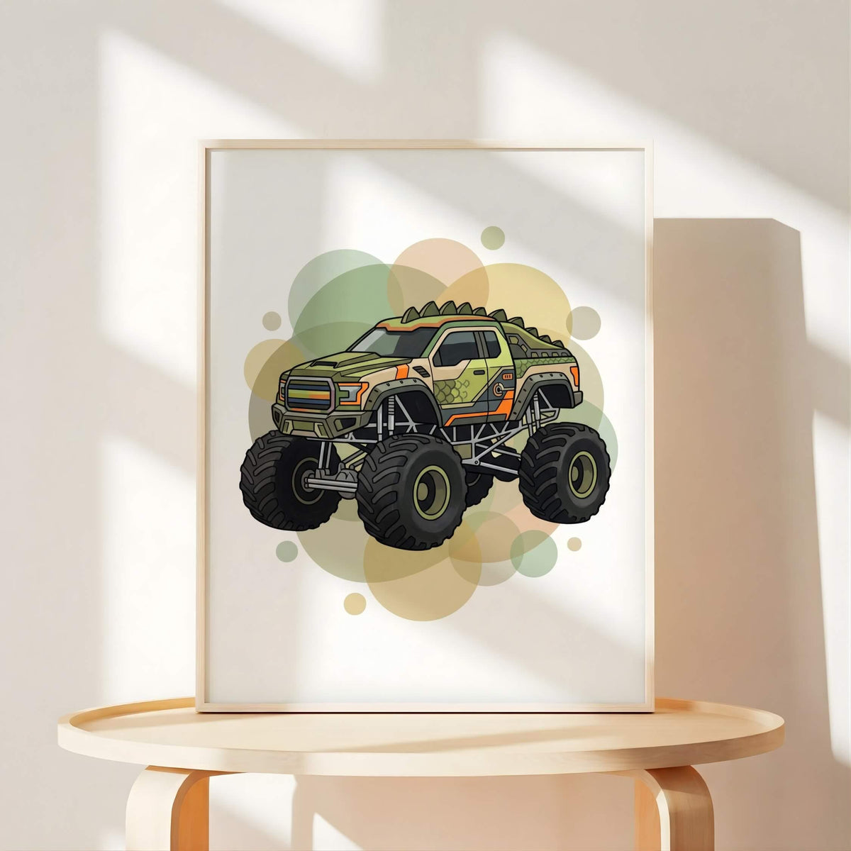 Animal Monster Truck Wall Art, Set of 6 (Digital Download)