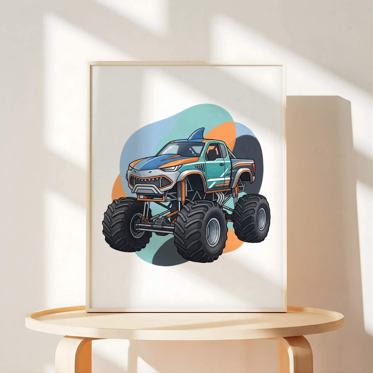 Animal Monster Truck Wall Art, Set of 6 (Digital Download)