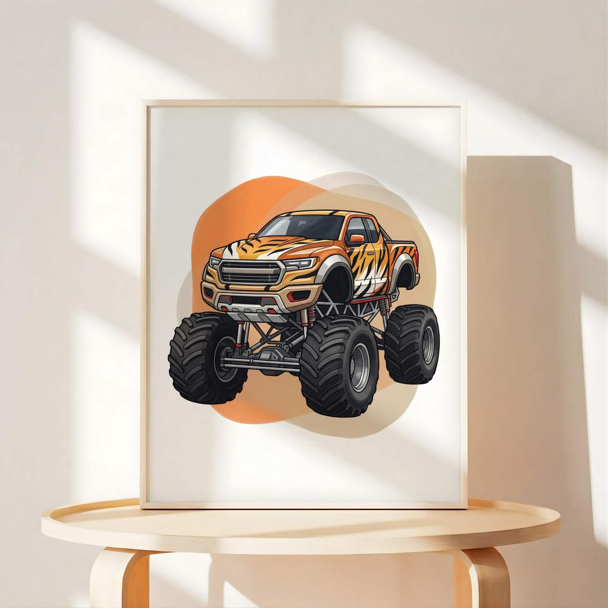 Animal Monster Truck Wall Art, Set of 6 (Digital Download)