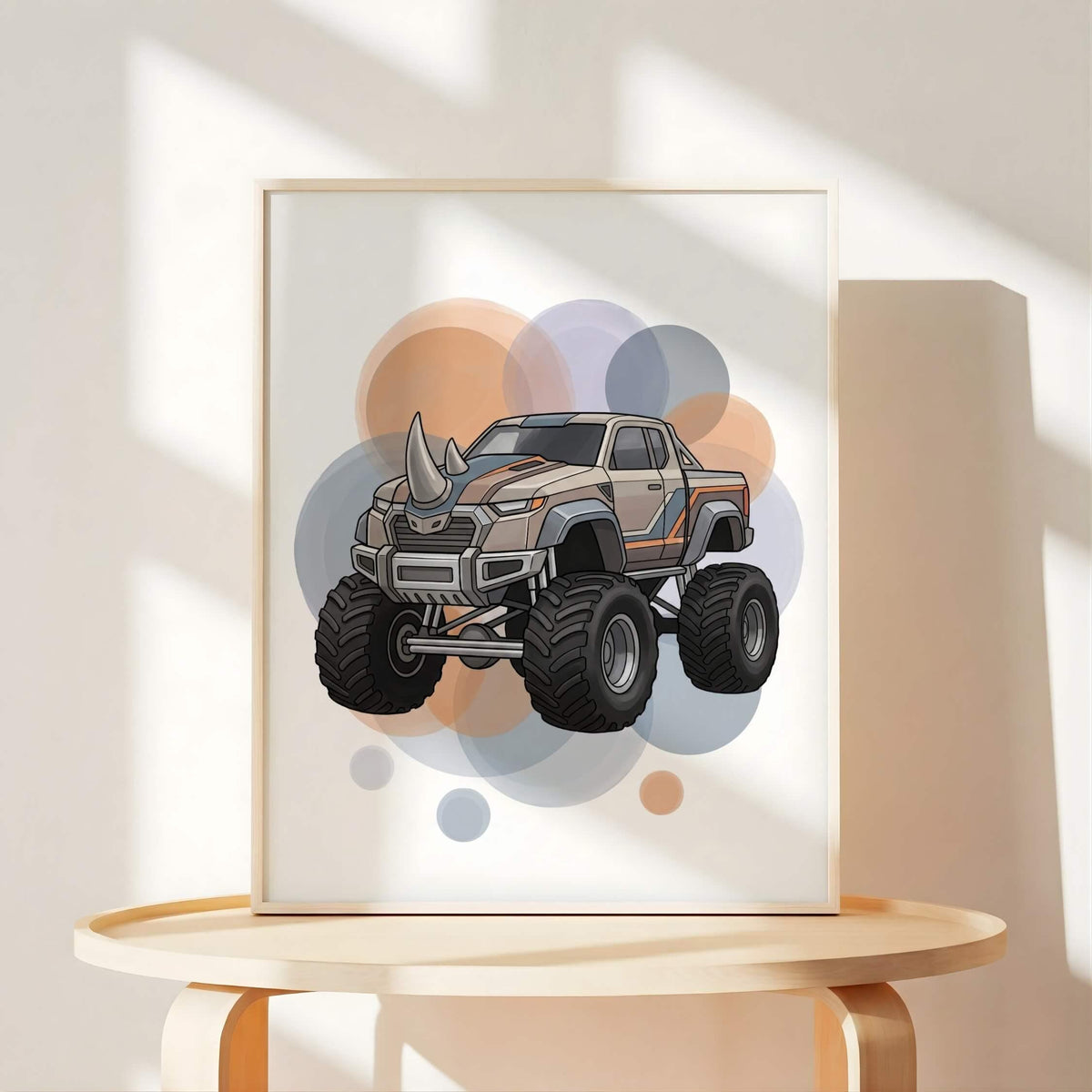 Animal Monster Truck Wall Art, Set of 6 (Digital Download)