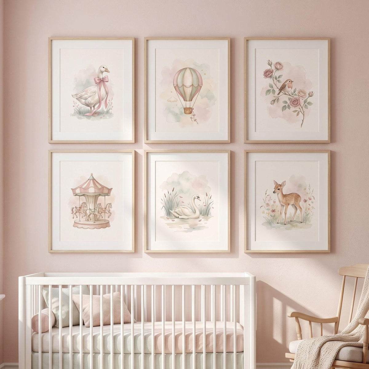 Pastel Storybook Nursery Prints, Set of 6 (Digital Download)