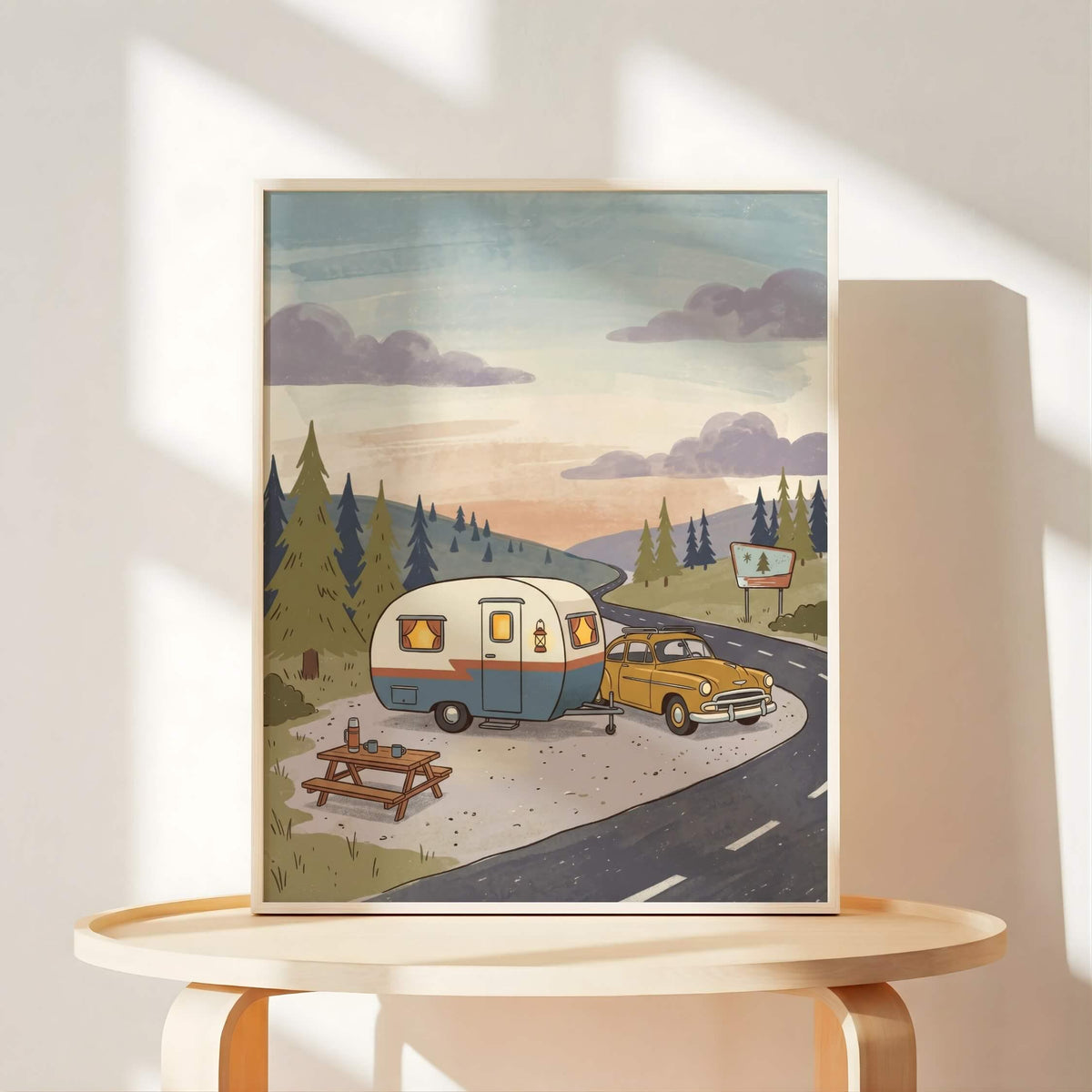 Vintage Road Trip Nursery Print Set (Digital Download)