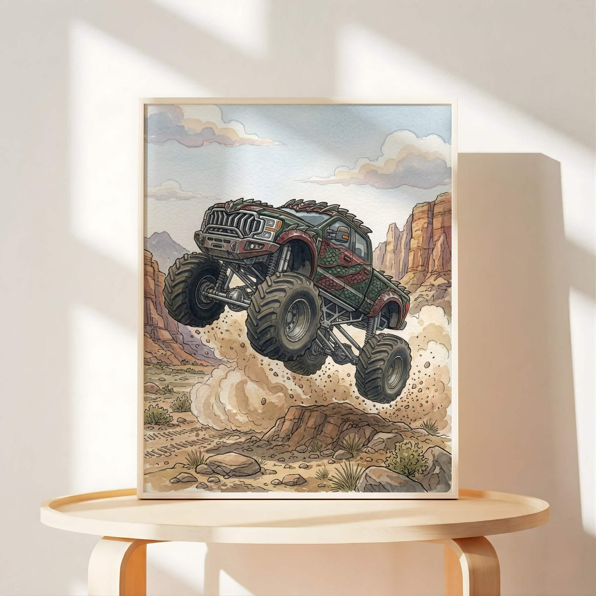 Off-Road Monster Truck Nursery Prints, Set of 6 (Digital Download)