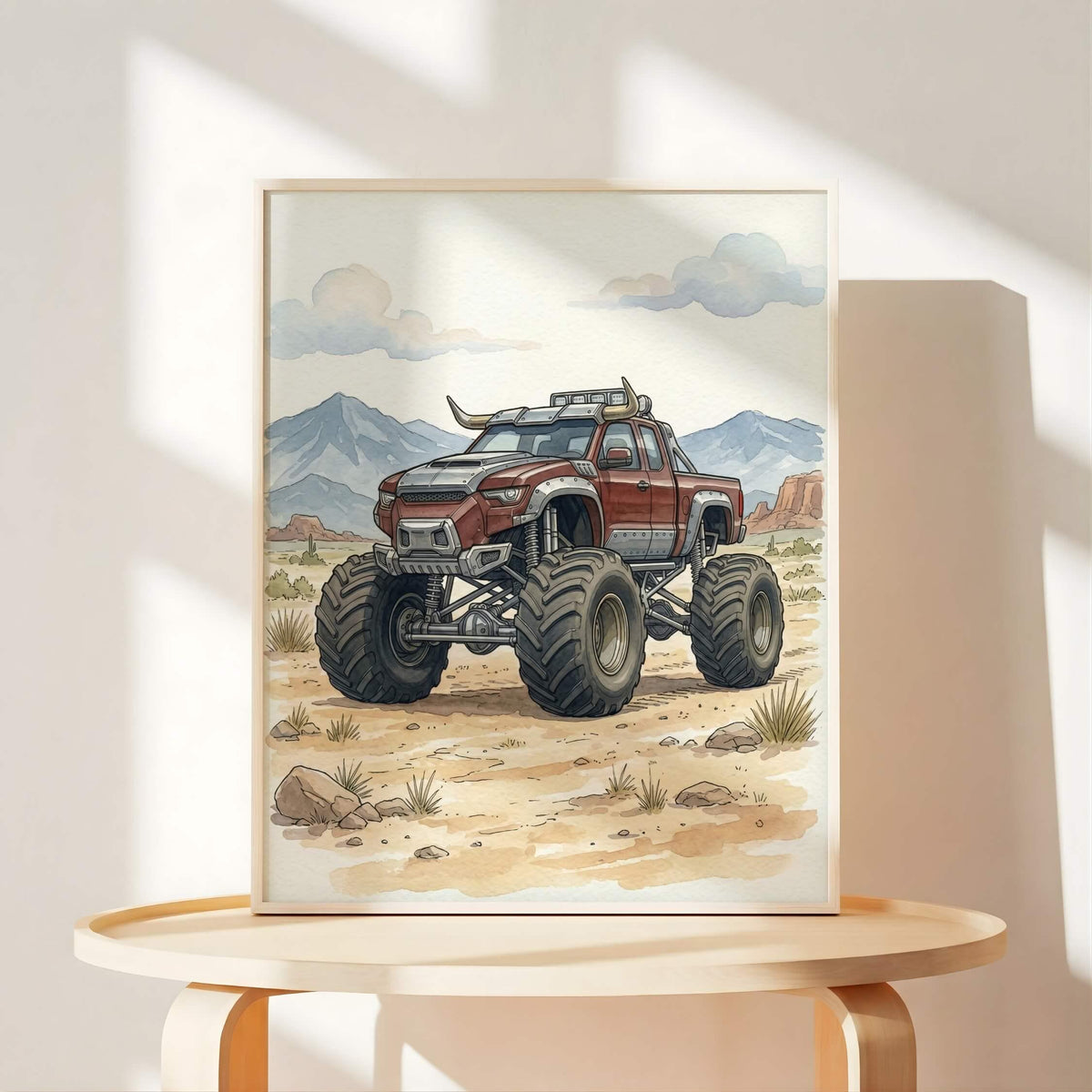 Off-Road Monster Truck Nursery Prints, Set of 6 (Digital Download)