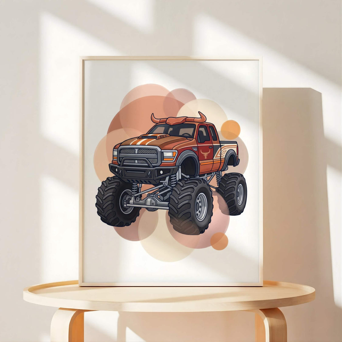 Animal Monster Truck Wall Art, Set of 6 (Digital Download)