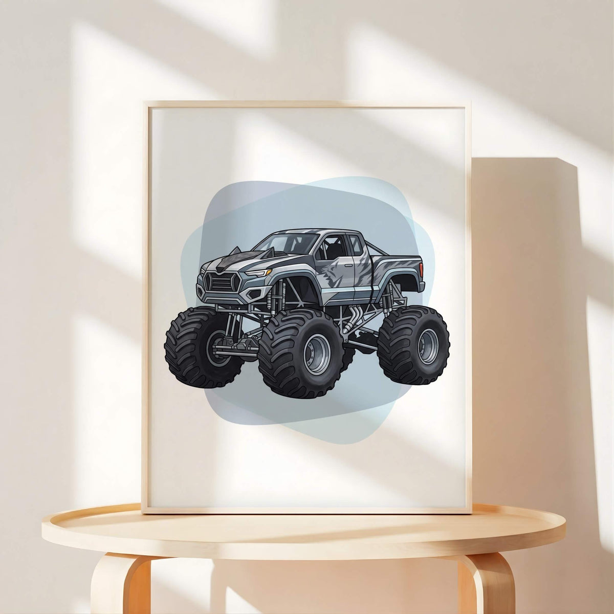 Animal Monster Truck Wall Art, Set of 6 (Digital Download)