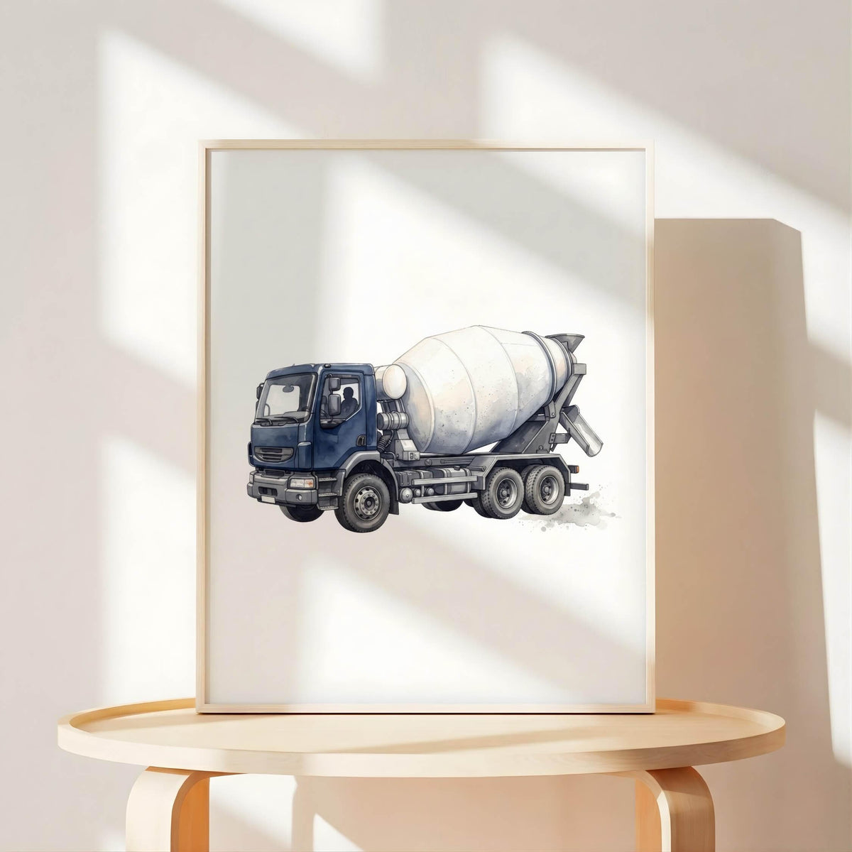 Construction Vehicle Prints with Excavator, Set of 6 (Digital Download)