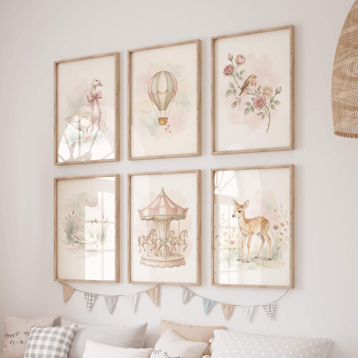 Pastel Storybook Nursery Prints, Set of 6 (Digital Download)