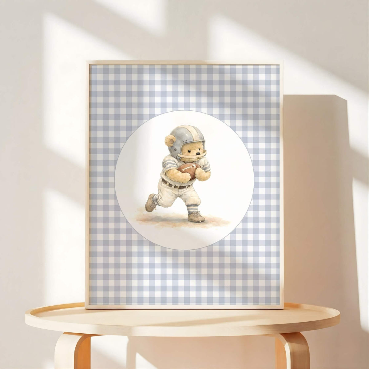 Preppy Sports Teddy Bear Nursery Prints, Set of 6 (Digital Download)