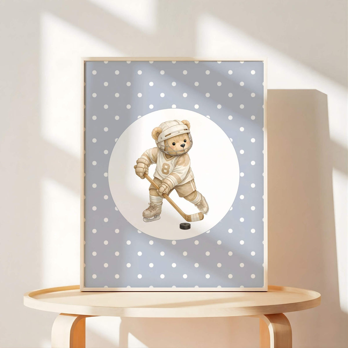 Preppy Sports Teddy Bear Nursery Prints, Set of 6 (Digital Download)