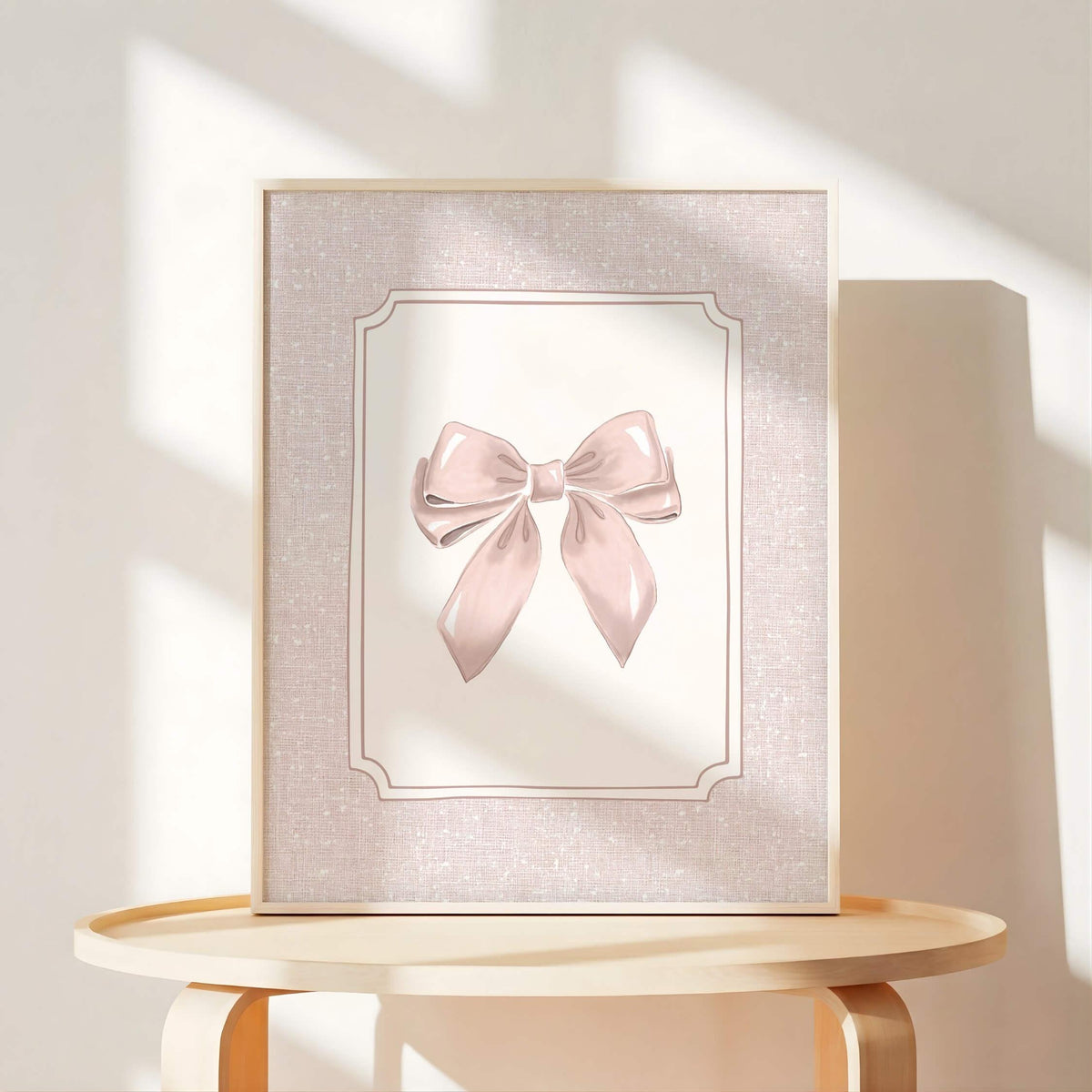 Vintage Pink Nursery Prints with Initials, Set of 6 (Digital Download)