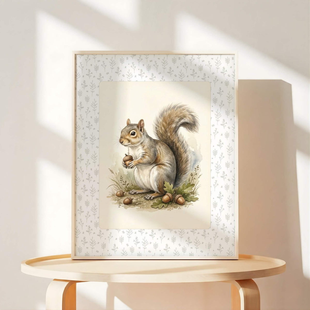 Sage Botanical Woodland Nursery Prints, Set of 6 (Digital Download)
