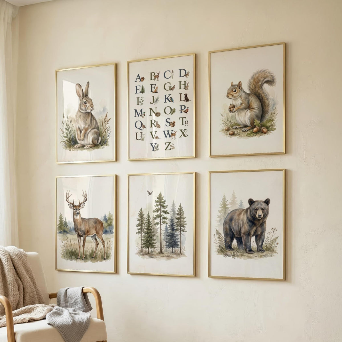 Vintage Hunting Nursery Prints, Set of 20 (Digital Download)