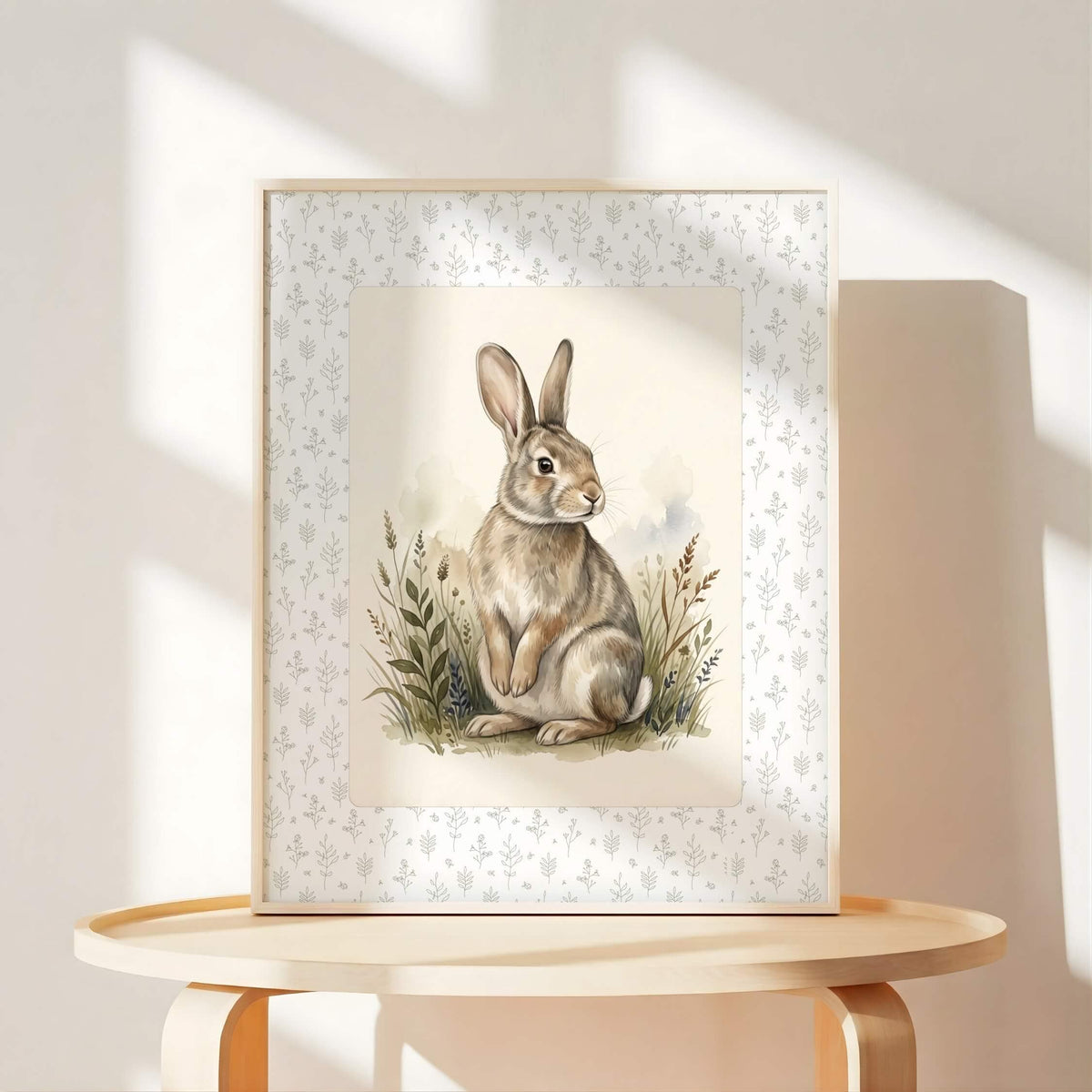 Sage Botanical Woodland Nursery Prints, Set of 6 (Digital Download)