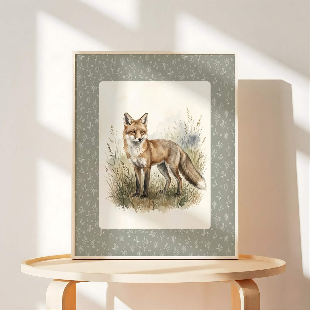 Sage Botanical Woodland Nursery Prints, Set of 6 (Digital Download)