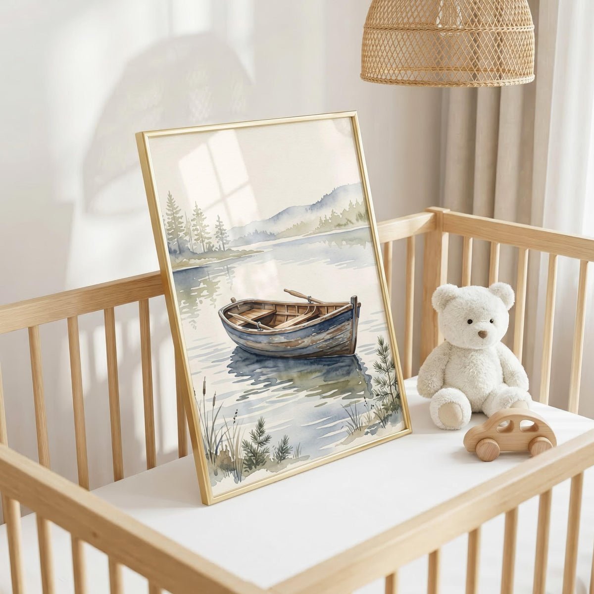 Plaid Fishing Nursery Prints, Set of 20 (Digital Download)