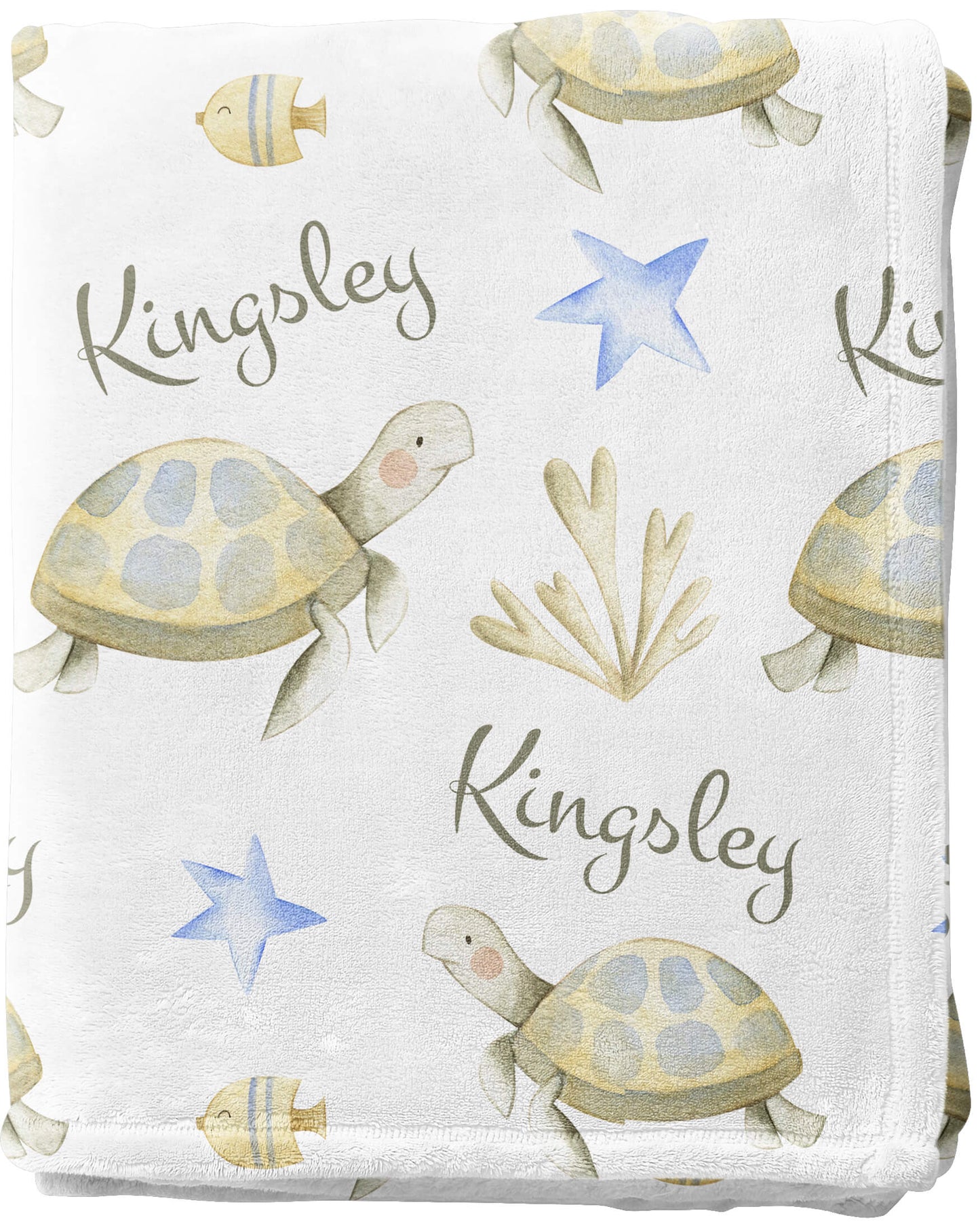 Sea Turtle Baby Blankets with Names