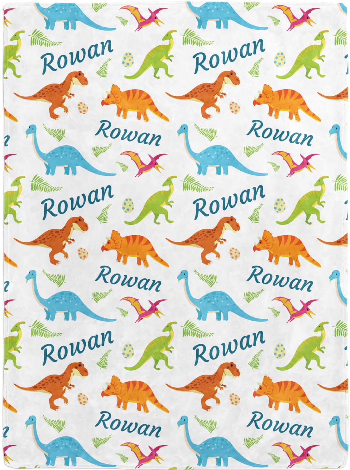 Baby Blankets for Boys with Name and Dinosaurs for Newborn, Infant, Toddler, Kid