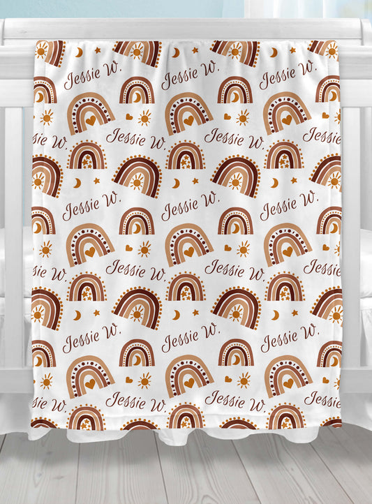 Gender Neutral Rainbow Baby Blankets