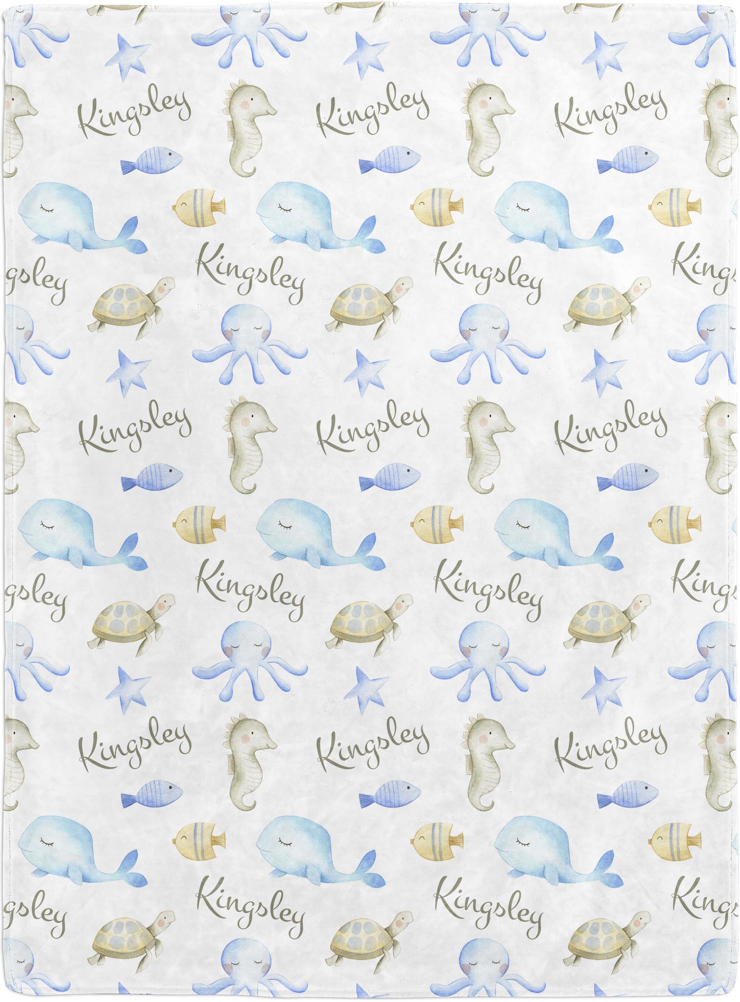 Under the Sea - Personalized Sea-Themed Baby Blanket